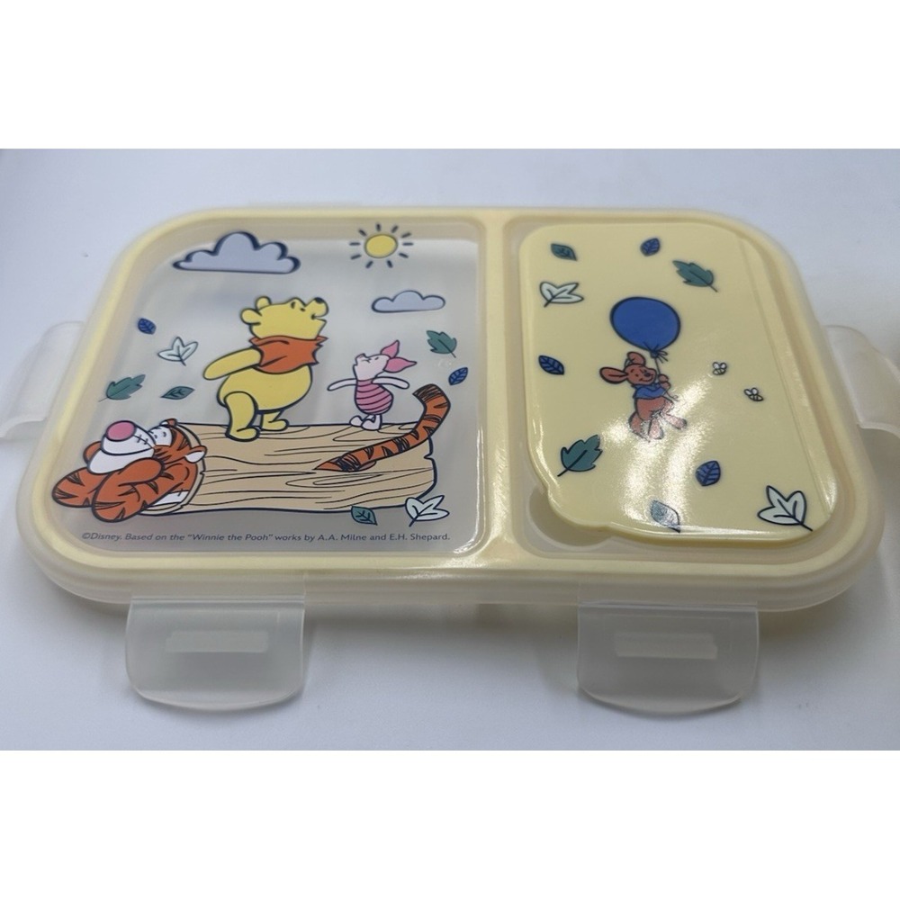 Disney winnie the pooh Bento lunch Box & snap‎ lid New